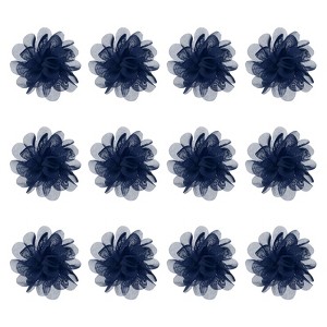 Unique Bargains Mesh Fabric Full Chiffon Flowers for DIY 12 Pcs - 1 of 4