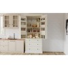 NicBex  Farmhouse Freestanding Tall Cupboard Dining Room Cabinet with Storage, 3 Adjustable Shelves, 8 Door Shelves for Kitchen Living Room - 2 of 4