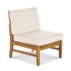 Outdoor Sectional Sofa Set, 5 Seater Acacia Sofa Set with Cushions and Pillows, 6 Pcs Sofa with Wood Frame and PE Cushions-Coolbibila - 3 of 4