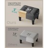 Foot Stool Ottoman with Legs - Linen-Look Fabric, 330 lb Capacity, Hidden Storage, for Living Room/Bedroom - 4 of 4