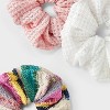 Knit Jumbo Hair Twister Set 3pc - Wild Fable™ White/Light Pink - 3 of 3