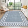 Modern Border Machine Washable Stain Resistant Rug for Living Room Bedroom - 2 of 4