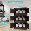 GlasFlength Decorative Storage Cabinets Accent Cabinet Folding Storage Cabinet Free standing Cabinet for Living Room, Brown, 19.69"*11.81"*50" - 4 of 4