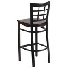 Emma and Oliver 2 Pack Window Back Metal Restaurant Barstool - 3 of 4