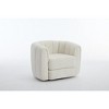 TIRAMISUBEST Modern Swivel Accent Barrel Chair: Upholstered Round Armchair for a Comfy Living Room Upgrade - 3 of 4