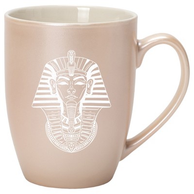 Elanze Designs 10 Ounce Metallic Finish New Bone China Tea Coffee Cup Mug� Precious Pearl Pharaoh Ancient Regal Icon