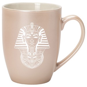 Elanze Designs 10 Ounce Metallic Finish New Bone China Tea Coffee Cup Mug� Precious Pearl Pharaoh Ancient Regal Icon - 1 of 4