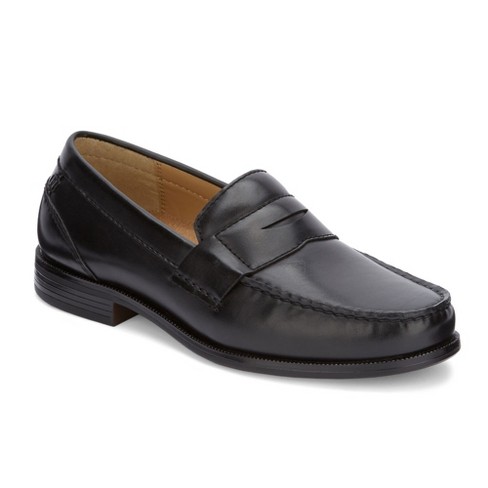 Penny Loafer College black shoes in leather for men