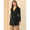 INSPIRE CHIC Women's Shawl Collar Lapel Winter Belted Coat with Pockets - 4 of 4