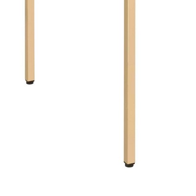 Elegant White and Gold Mirrored End Table with Storage