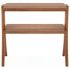 Resenkos Sofa Side End Table, End Table, Couch Table,Wood End Table, Farmhouse Side Table with 2-Tier Storage Shelf,Walnut Brown - 3 of 4