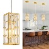 POWLIG 1 - Light Gold Crystal Single Pendant Light Modern Metal Luxury Chandeliers - 2 of 4