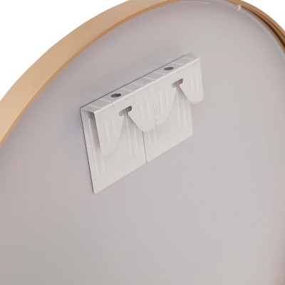 20" Round Gold Aluminum Framed Accent Mirror