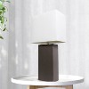 Lalia Home Lexington 21" Leather Base Table Lamps with Fabric Shade - 3 of 4