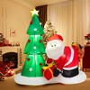 Costway 7FT Blowup Christmas Tree with Santa Claus Chased by Dog Inflatable Decoration - 3 of 4