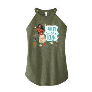 Women's - Disney - Take Me To The Ocean Graphic High Neck Tank - 1 of 2