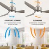Airsurfer 52-Inch White Ceiling Fan with Remote, Reversible DC Motor, 3 ABS Blades & Color-Changing LED Light - 3 of 4