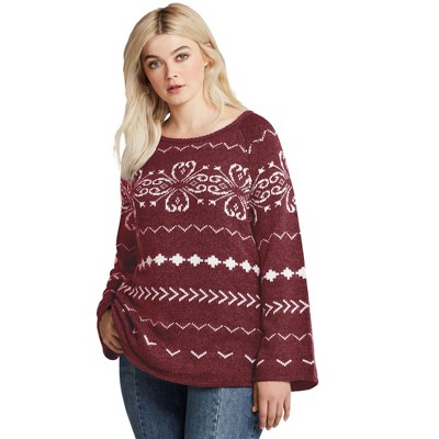 ellos Patterned A-Line Sweater