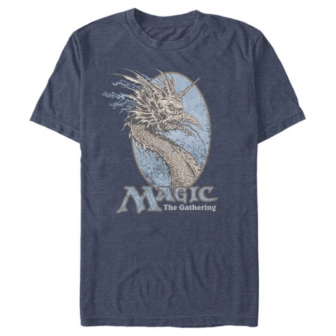 Men's Magic: The Gathering Lurking in Waves Frame T-Shirt - Navy Blue  Heather - 2X Large