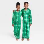 Kids' Plaid Matching Family Pajama Set - Wondershop™ Green