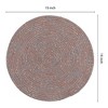 REGALWOVEN Rattan Round Indoor Outdoor Durable Placemats 15 x 15 Inch 6 Pcs - 3 of 4