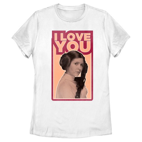 Women s Star Wars Princess Leia Quote I Love You T shirt Target