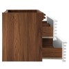Modway Render 36" Wall-Mount Bathroom Vanity Cabinet – Mid-Century Modern Storage Cabinet in Walnut (Sink Not Included) - 3 of 4