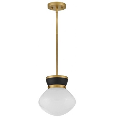 Lucy Black and Brass Glass LED Pendant Light