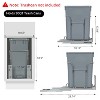 Under Cabinet Pull Out Trash Can Holder - Under Kitchen Sink Waste Container Slide Out Shelf for 30 Liter Recycling Bin, Heavy Duty Steel Frame, - 2 of 4