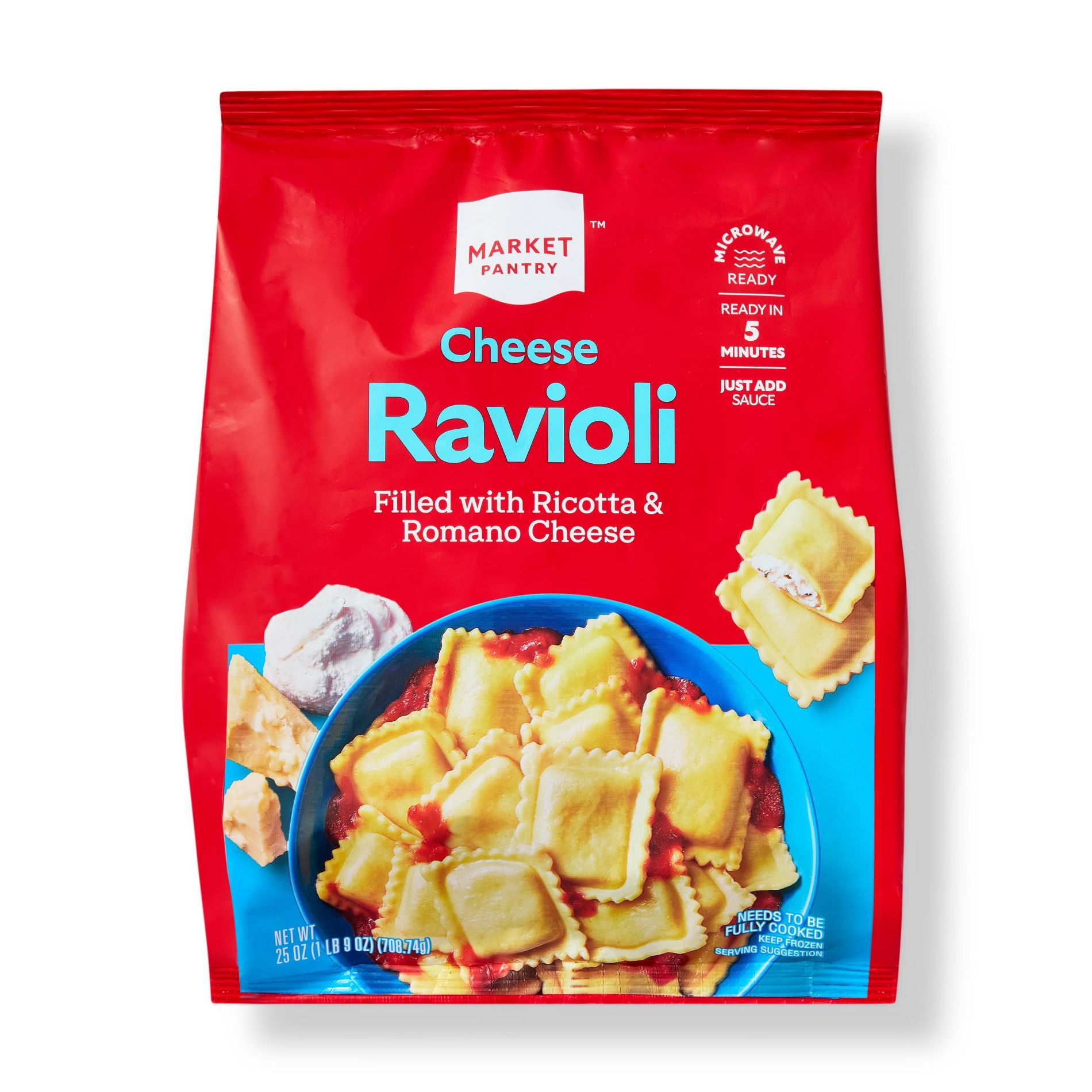 Frozen Cheese Ravioli Pasta - 25oz - Market Pantry™