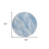 Denim Blue And Sky Blue Abstract Washable Indoor Outdoor Area Rug - 3 of 4