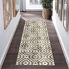 Machine Washable Area Rug Non Slip Low Pile Soft Distressed Foldable Stain Resistant Contemporary Carpet for Bedroom Living Dining Room Brown - 3 of 4