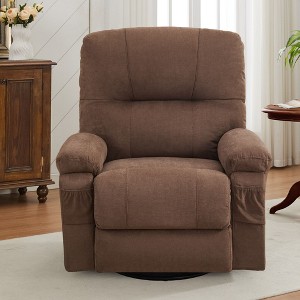 PAGED Modern Swivel Recliner Chair, Accent Chair with Side Pocket and Metal Frame, Rocking Chair for Living Room, Bedroom - 1 of 4