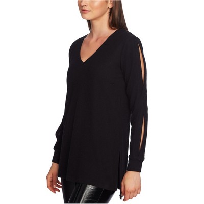 1.STATE Womens Slitted Sleeve Pullover Sweater