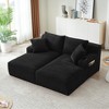 Dolonm Compressible Double Lounge Chair, Boneless Sofa with Cup Holder, , No Assembly,for Living Room,Bedroom - 2 of 4