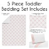 Sweet Jojo Designs Girl Toddler Bedding Set Ballerina and Ballet Bows Pink and White 5pc - 3 of 4