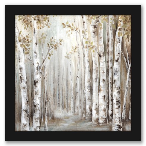 Americanflat - Sunset Birch Forest Iii By Pi Creative Art - Black Frame ...