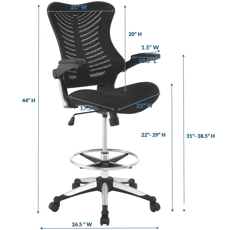 Charge Drafting Chair Black - Modway, 3 of 7