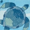 Saro Lifestyle Outdoor Embroidered Turtle Pillow Cover, 20"x20", Blue - 3 of 4