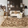 Farmhouse Rustic Diamonds Power-Loomed Living Room Bedroom Entryway Indoor Area Rug or Runner by Blue Nile Mills - 2 of 4