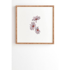 The Colour Study Daisy Illustration Bud Floral Framed Wall Art Pink - Deny Designs - 1 of 4