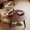 Sapphtopaz Coffee Table for Living Room Round Coffee Table Solid Wood Center Table Low Table for Living Room, Home Small Space, Office - 2 of 4
