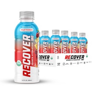Recover 180 Organic Sports Hydration Drink, Fruit Punch - 16.9 Fl Oz (Pack of 12) - 1 of 4