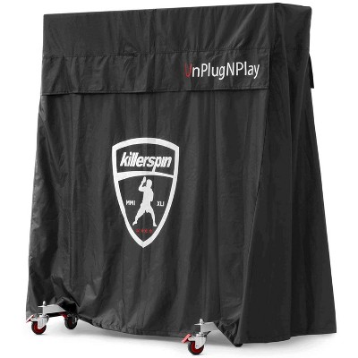 Killerspin 604-06 Adjustable MyT Jacket Ping Pong Tennis Table Universal Waterproof PVC Fabric Cover for Indoor or Outdoor Use, Black