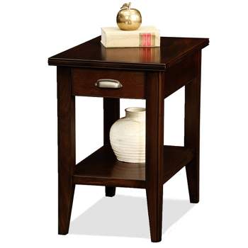 Laurent Drawer Chairside Table Chocolate Cherry Finish - Leick Home