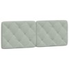 vidaXL Headboard Cushion Light Gray 53.9" Velvet - 2 of 4