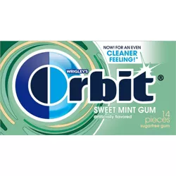 Orbit Sugar Free Sweet Mint Chewing Gum Single Pack - 14 Piece