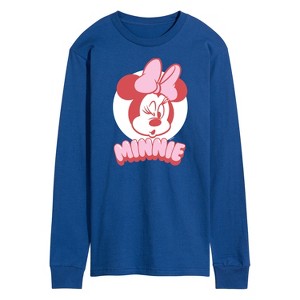 Men's - Disney - Minnie Mouse Wink Face Long Sleeve Graphic T-Shirt - 1 of 4