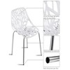 21"Set of 6 Accent Armless Modern Dining Chairs with Plastic Feet Pads - 4 of 4