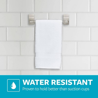 Satin Nickel Hand Towel Bar with Adhesive Strips